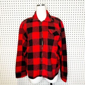 Vintage | Buffalo Plaid Short Cropped Silhouette Wool Jacket